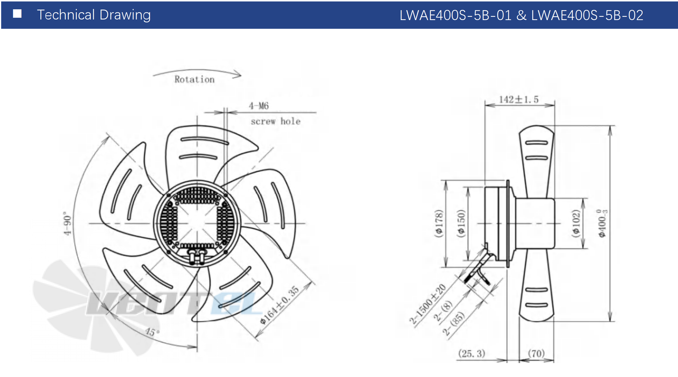 Longwell LWAE400T-5B-02 - описание, технические характеристики, графики