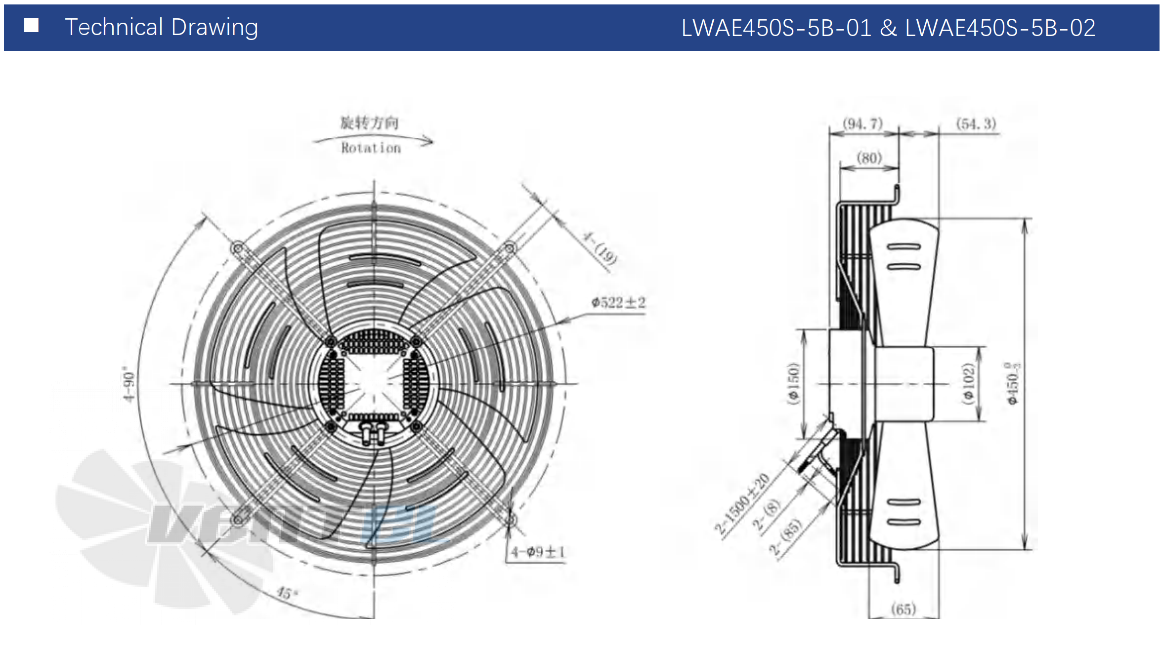 Longwell LWAE450S-5B-01 - описание, технические характеристики, графики