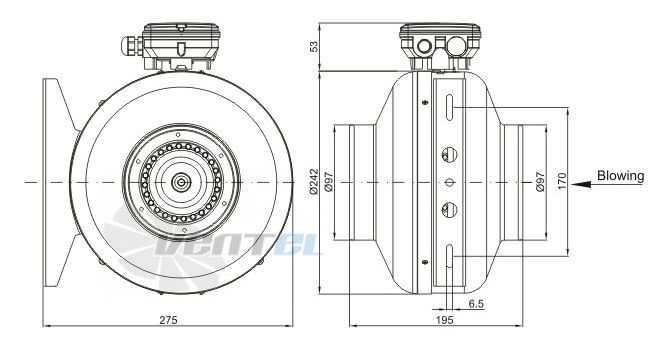 Sanmu YWF-K-2E192-100T - описание, технические характеристики, графики