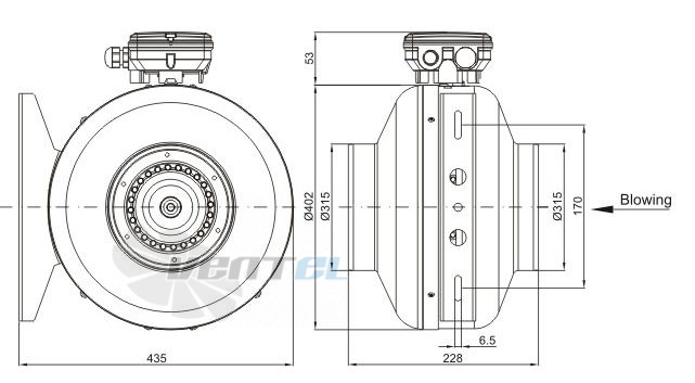 Sanmu YWF-K-2E280-315T - описание, технические характеристики, графики