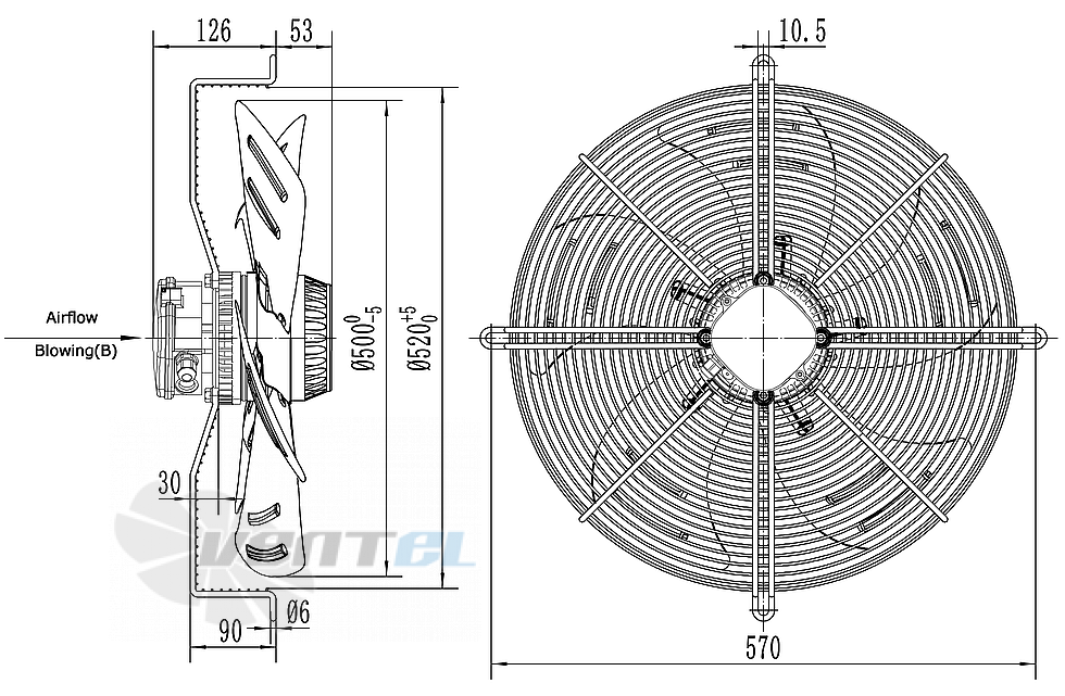 Weiguang WEIGUANG YWF4D-500B-137/35-G - описание, технические характеристики, графики