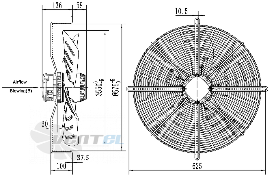 Weiguang WEIGUANG YWF4D-550B-137/50-G - описание, технические характеристики, графики