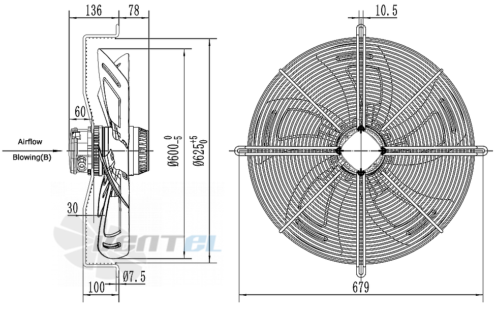 Weiguang WEIGUANG YWF4D-600B-137/70-G - описание, технические характеристики, графики