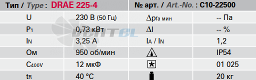 Rosenberg DRAE 225-4 - описание, технические характеристики, графики