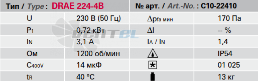 Rosenberg DRAE 224-4 B - описание, технические характеристики, графики