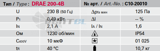 Rosenberg DRAE 200-4 B - описание, технические характеристики, графики