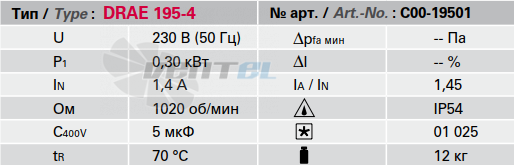 Rosenberg DRAE 195-4 - описание, технические характеристики, графики