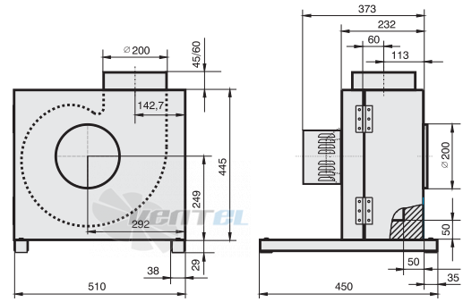 Rosenberg KBAE 200-4 - описание, технические характеристики, графики