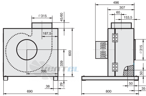 Rosenberg KBAD 315-2 - описание, технические характеристики, графики