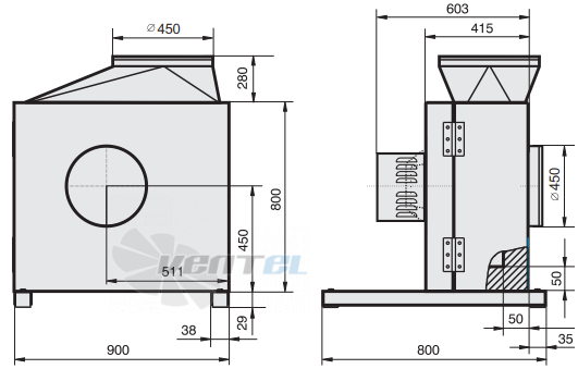 Rosenberg KBAD 450-4-4 - описание, технические характеристики, графики