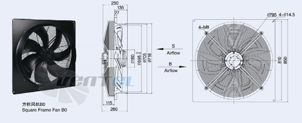 Weiguang YWF-8D-710S-180/75 - описание, технические характеристики, графики