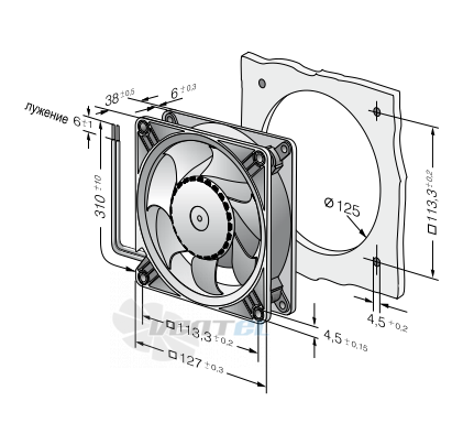 Ebmpapst DV 5214/2 HP - описание, технические характеристики, графики