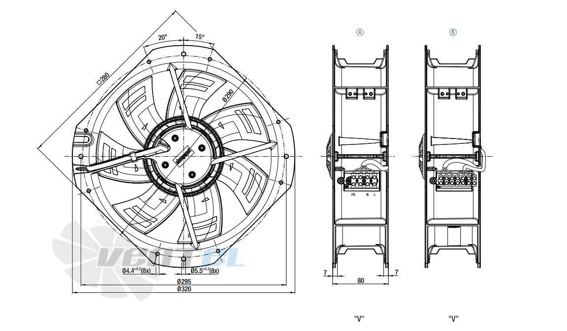 Ebmpapst W3G250-HH07-01 - описание, технические характеристики, графики