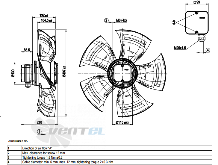 Ebmpapst A4D500-AM03-35 - описание, технические характеристики, графики