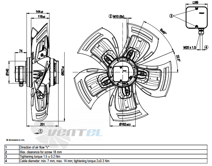 Ebmpapst A4D630-AF03-03 - описание, технические характеристики, графики