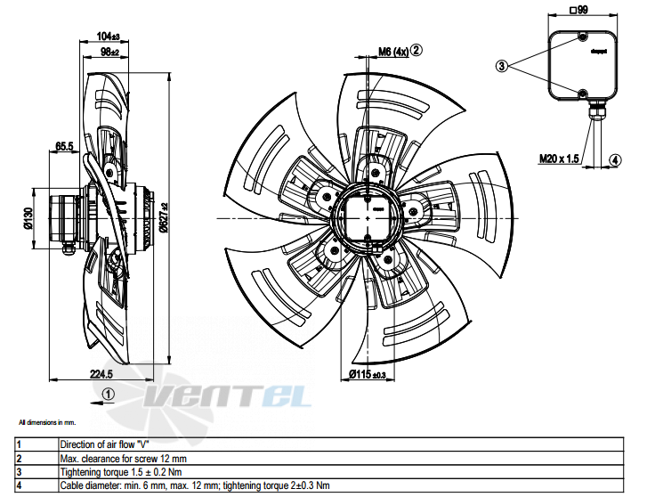 Ebmpapst A4D630-AR01-01 - описание, технические характеристики, графики