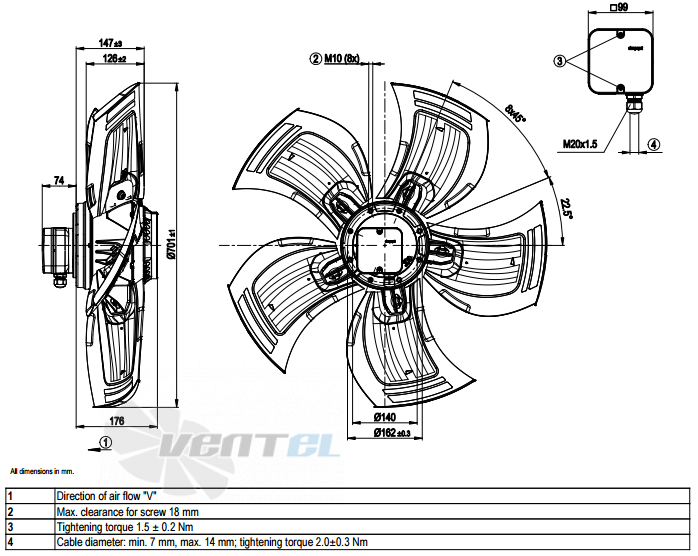 Ebmpapst A6D710-AH01-01 - описание, технические характеристики, графики