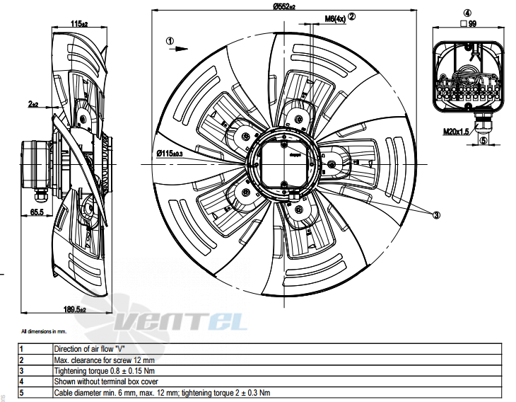 Ebmpapst A6E560-AK01-01 - описание, технические характеристики, графики