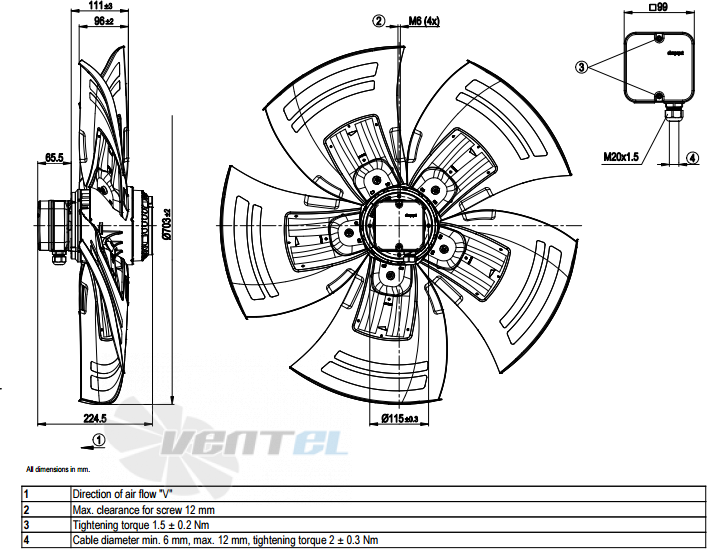 Ebmpapst A6E710-AR03-01 - описание, технические характеристики, графики