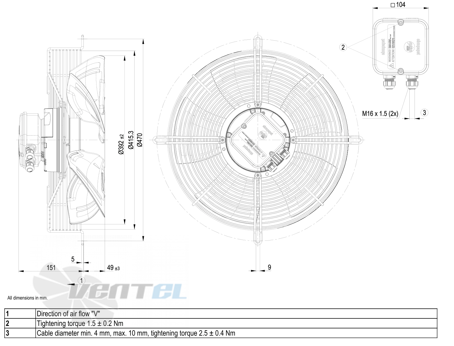 Ebmpapst S3G400-LC22-59 - описание, технические характеристики, графики