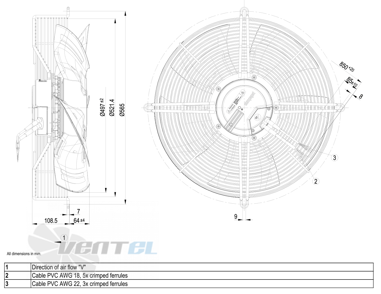 Ebmpapst S3G500-AM56-21 - описание, технические характеристики, графики