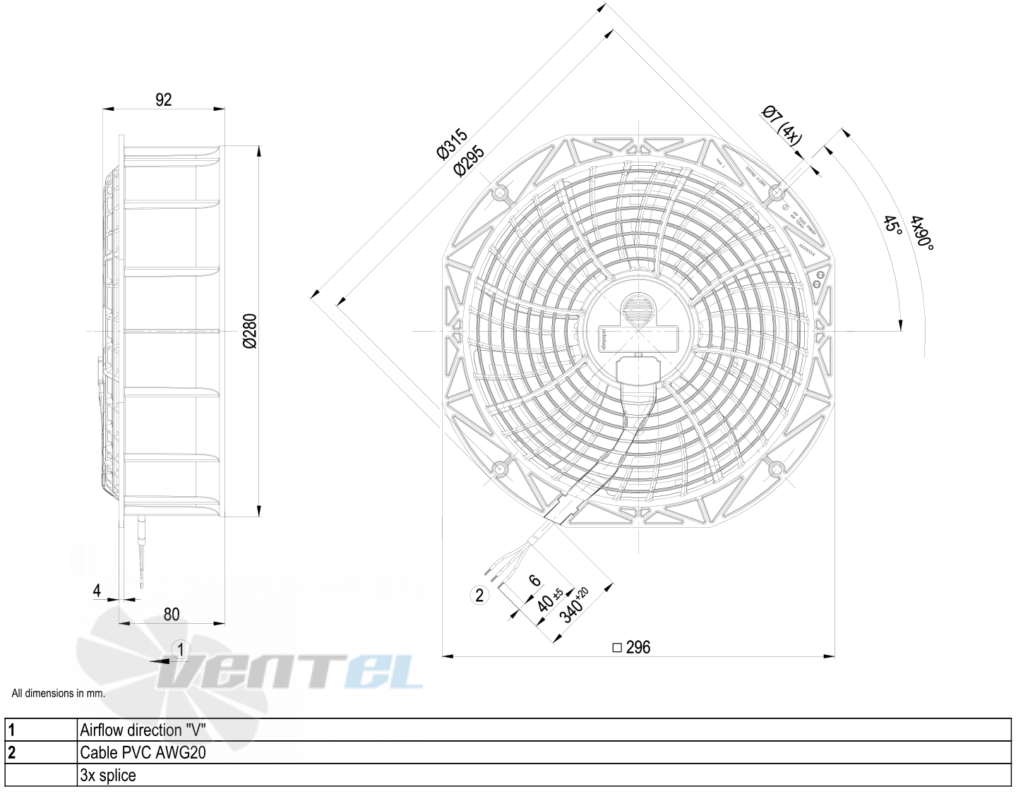 Ebmpapst W1G250-BB21-01 - описание, технические характеристики, графики