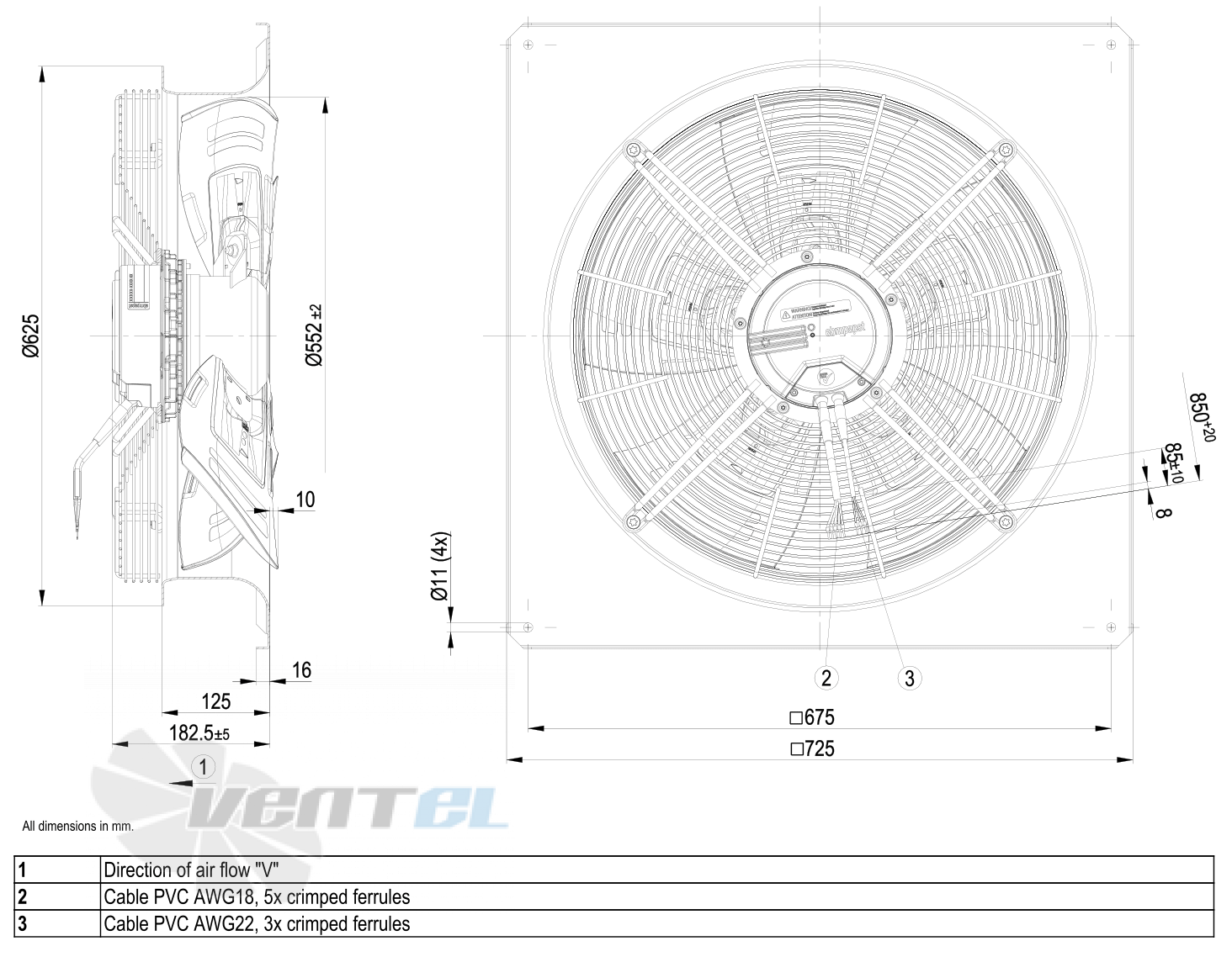 Ebmpapst W3G560-GP68-21 - описание, технические характеристики, графики