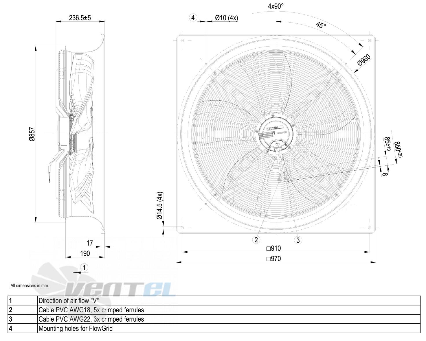 Ebmpapst W3G800-GM67-21 - описание, технические характеристики, графики