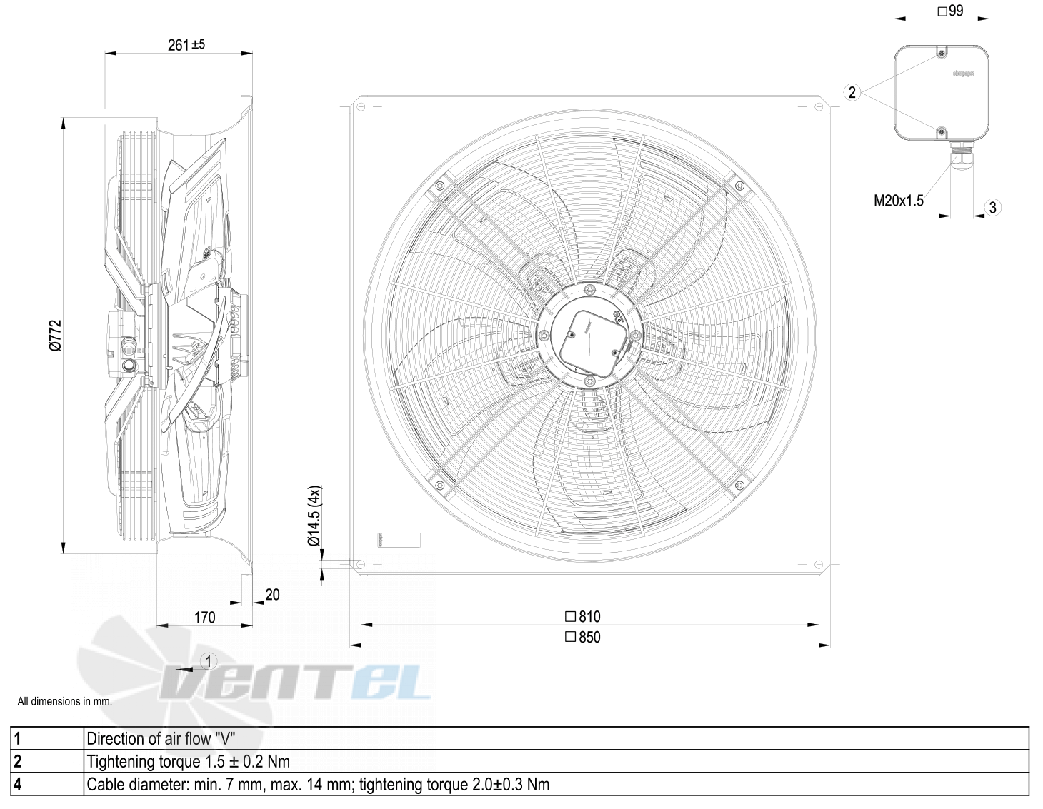 Ebmpapst W6D710-GH01-01 - описание, технические характеристики, графики