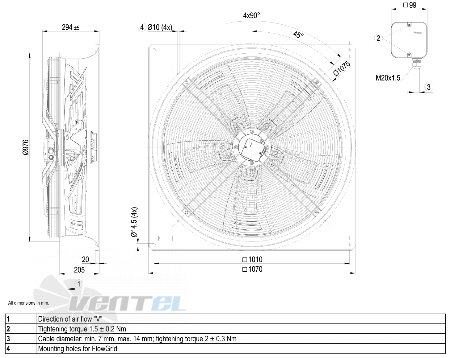 Ebmpapst W8D910-GD03-01 - описание, технические характеристики, графики