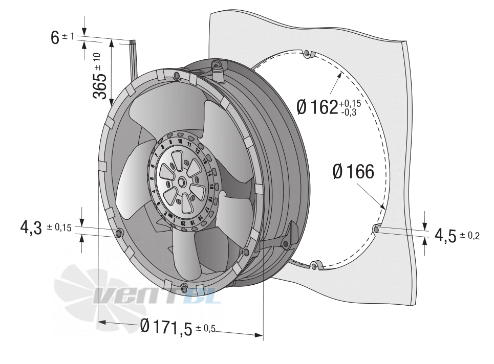 Ebmpapst 6314N-2HHP - описание, технические характеристики, графики