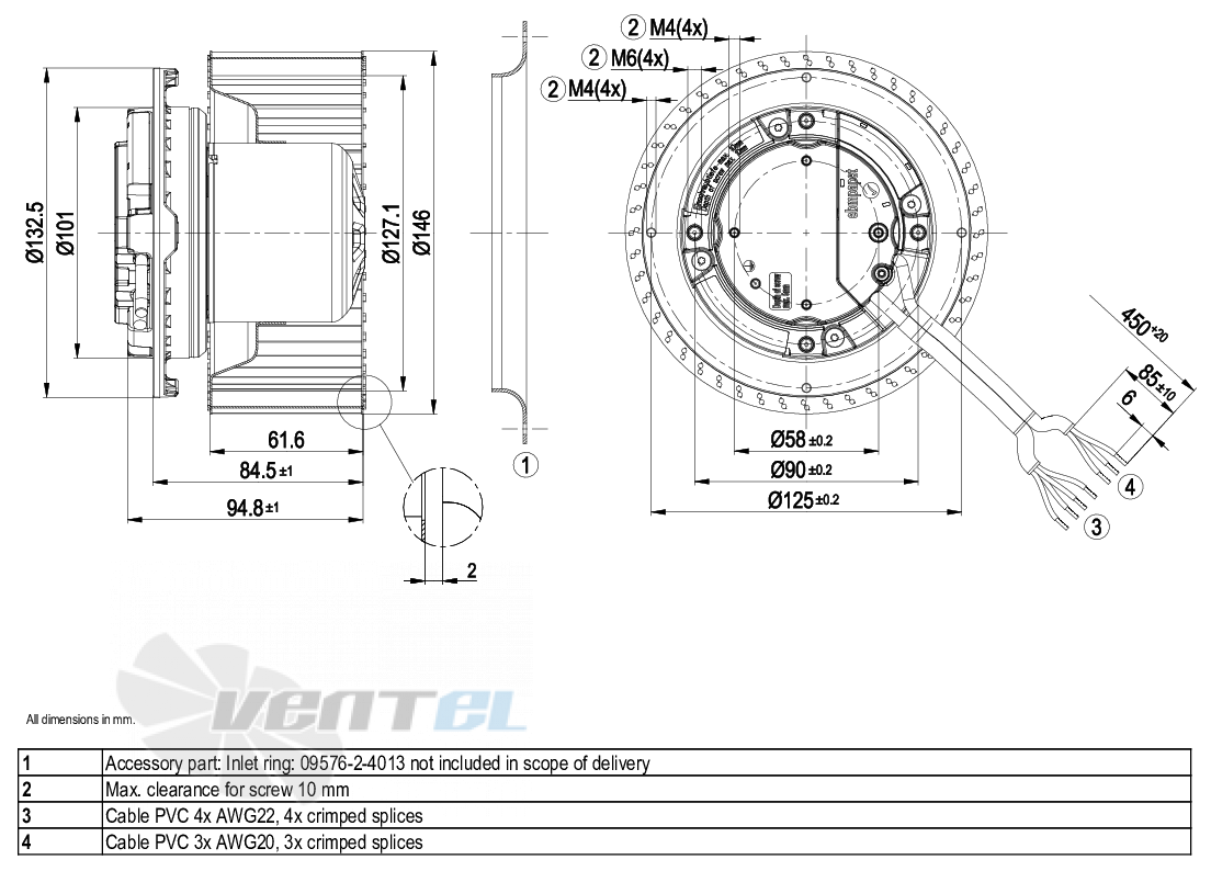 Ebmpapst R3G146-AK07-01 - описание, технические характеристики, графики