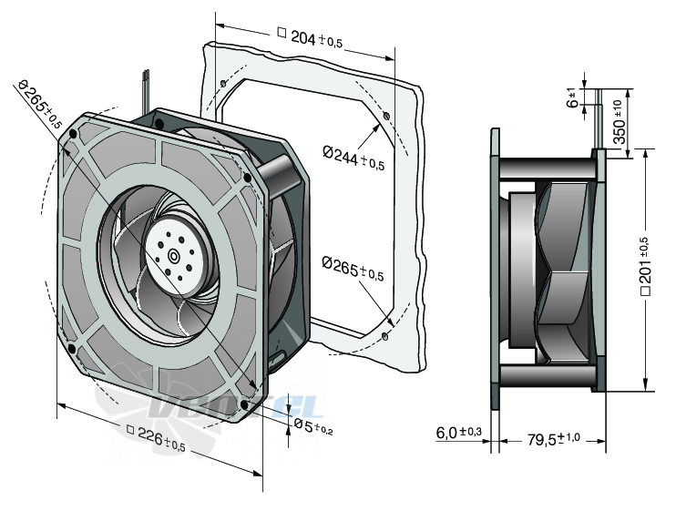 Ebmpapst RG190-39-14-2TDMLO - описание, технические характеристики, графики