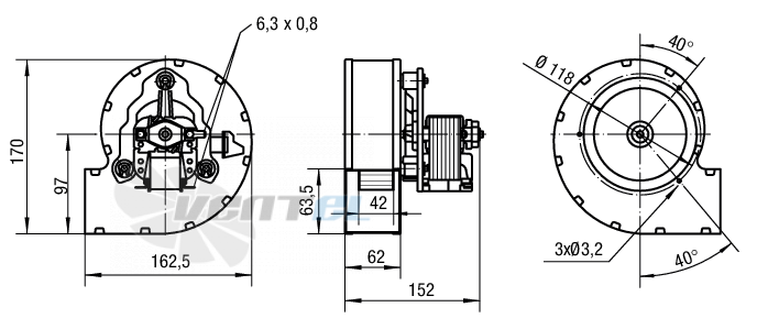 Ebmpapst RLA108-42003-030LH - описание, технические характеристики, графики