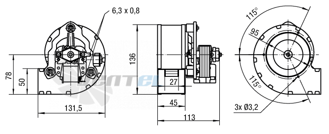 Ebmpapst RLD85-2700-3020LH - описание, технические характеристики, графики