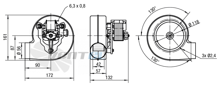 Ebmpapst RLG97-0042-3025LH - описание, технические характеристики, графики