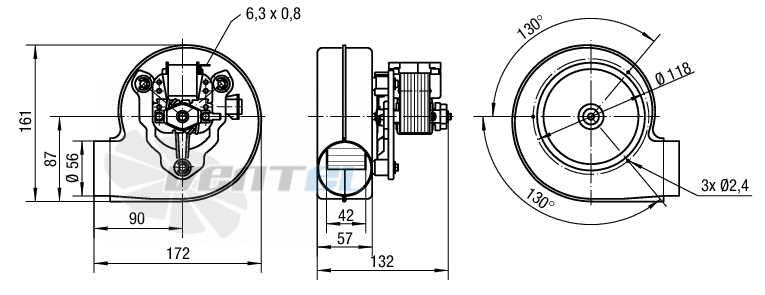 Ebmpapst RLG97-4200-3025LH - описание, технические характеристики, графики