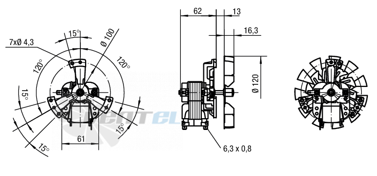 Ebmpapst RRL120-3020LH - описание, технические характеристики, графики