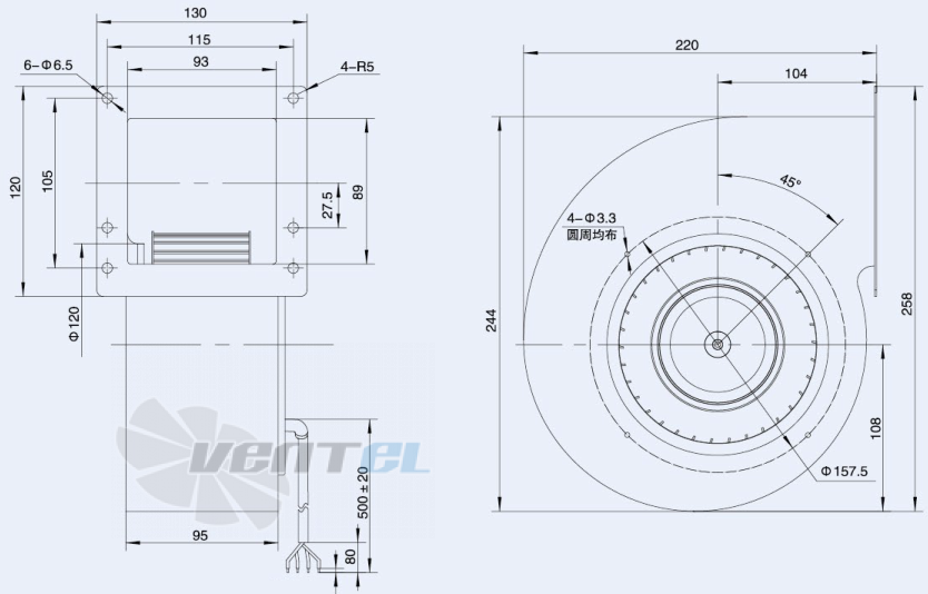 Weiguang DC072-25B3G01-FG140-60S1-01 - описание, технические характеристики, графики