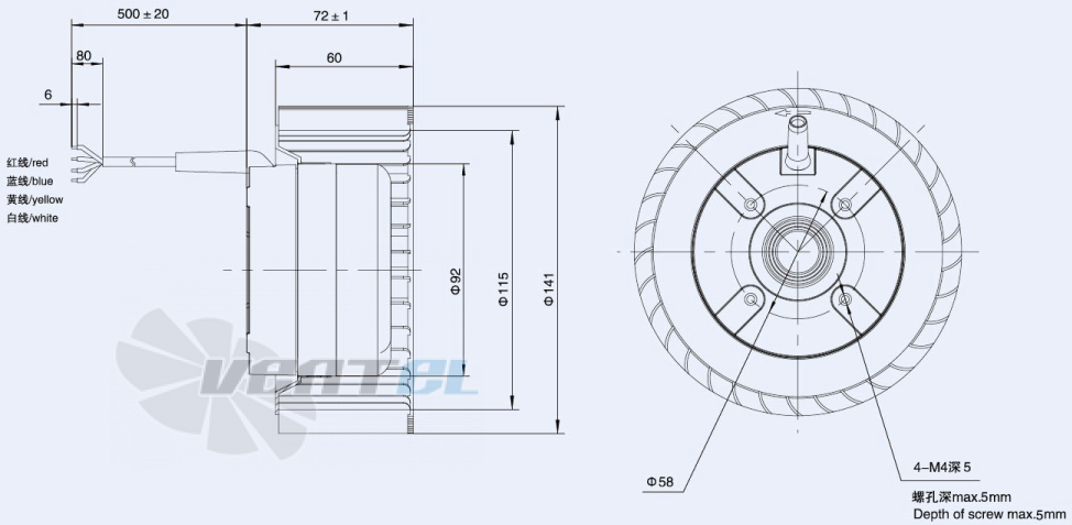 Weiguang DC092-16B3G01-FR140-60P1-01 - описание, технические характеристики, графики