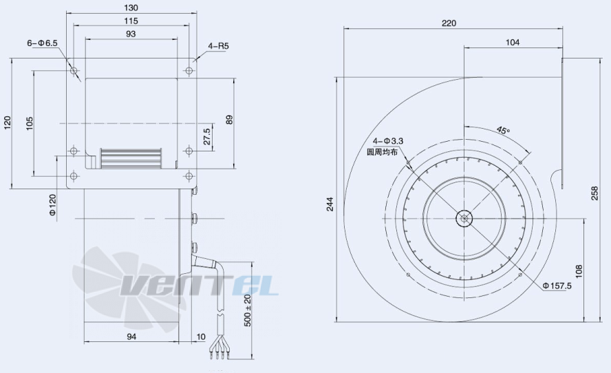 Weiguang DC092-25C3G01-FG140-60S1-01 - описание, технические характеристики, графики