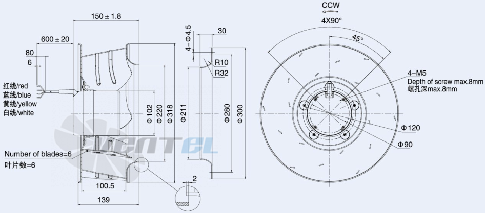 Weiguang DC102-50C3G01-B310-100A1-01 - описание, технические характеристики, графики