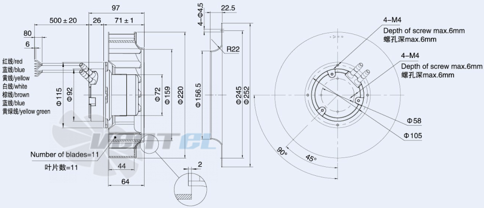 Weiguang EC072-25E3G01-B220-44P1-01 - описание, технические характеристики, графики