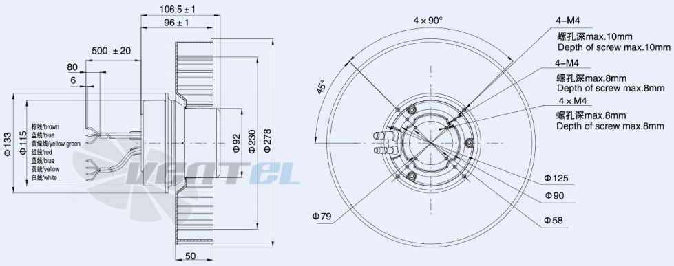 Weiguang EC092-25C3G01-FR277-50P1-01 - описание, технические характеристики, графики