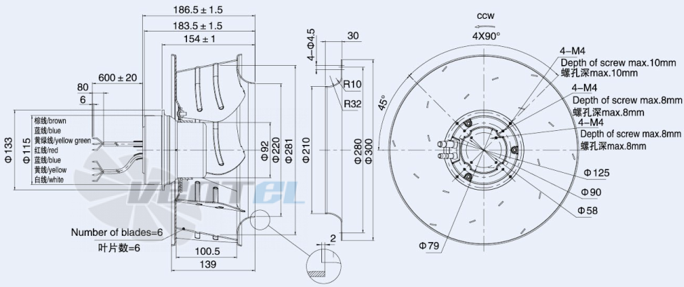 Weiguang EC092-25E3G01-B310-100A1-01 - описание, технические характеристики, графики