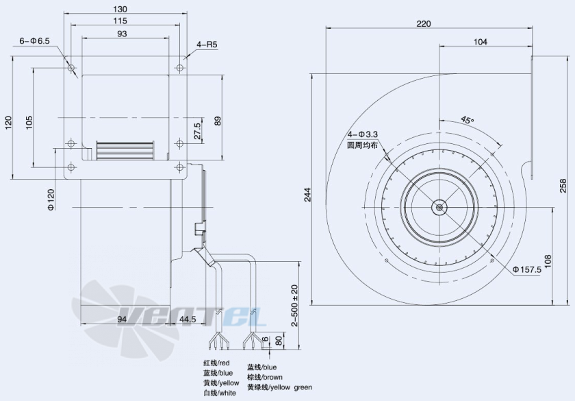 Weiguang EC092-25E3G01-FG140-60S1-01 - описание, технические характеристики, графики