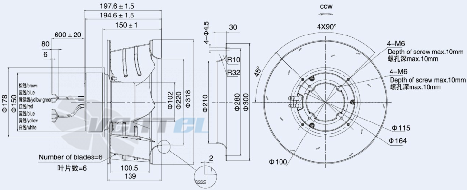 Weiguang EC102-50E3G01-B310-100A1-01 - описание, технические характеристики, графики