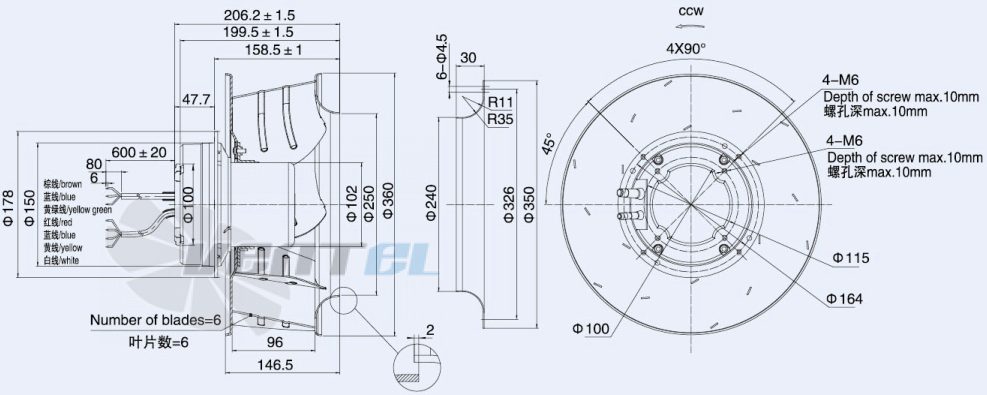 Weiguang EC102-50F3G01-B355-96A1-01 - описание, технические характеристики, графики