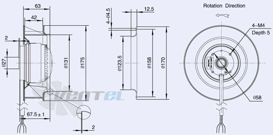 Weiguang LXFB2E175-42-P92-15 - описание, технические характеристики, графики