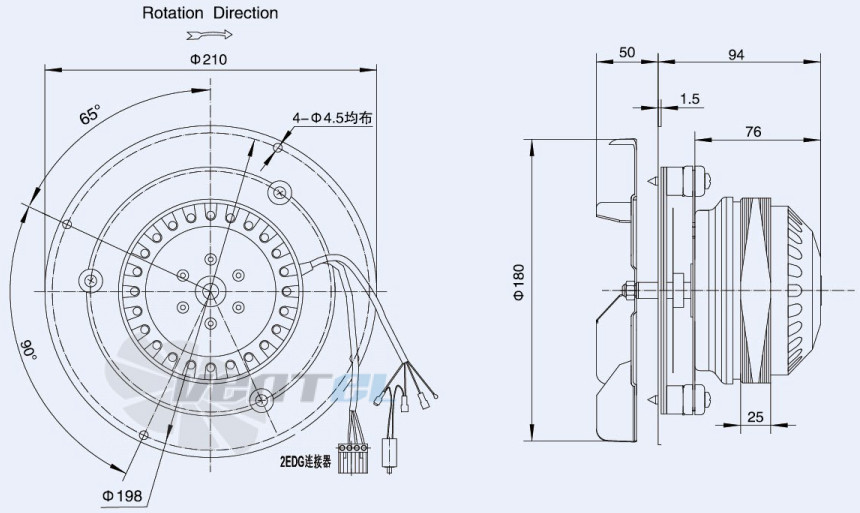 Weiguang LXFB2E180-45-M92-25 - описание, технические характеристики, графики